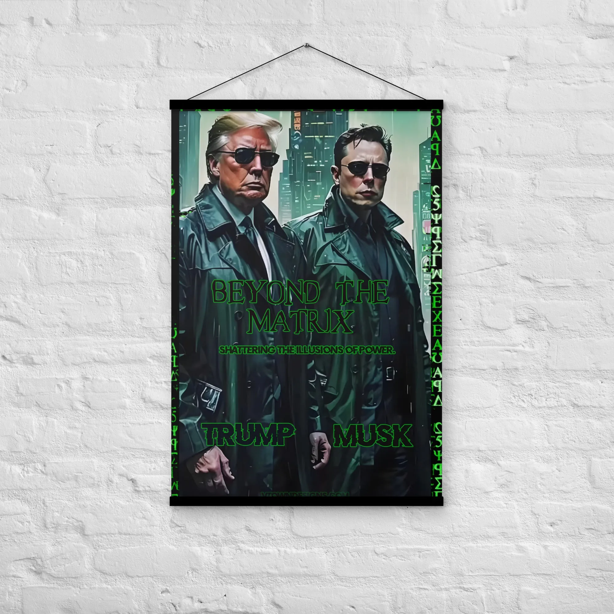 24x36 Beyond the Matrix Poster - Trump & Musk: Shatter Power Illusions