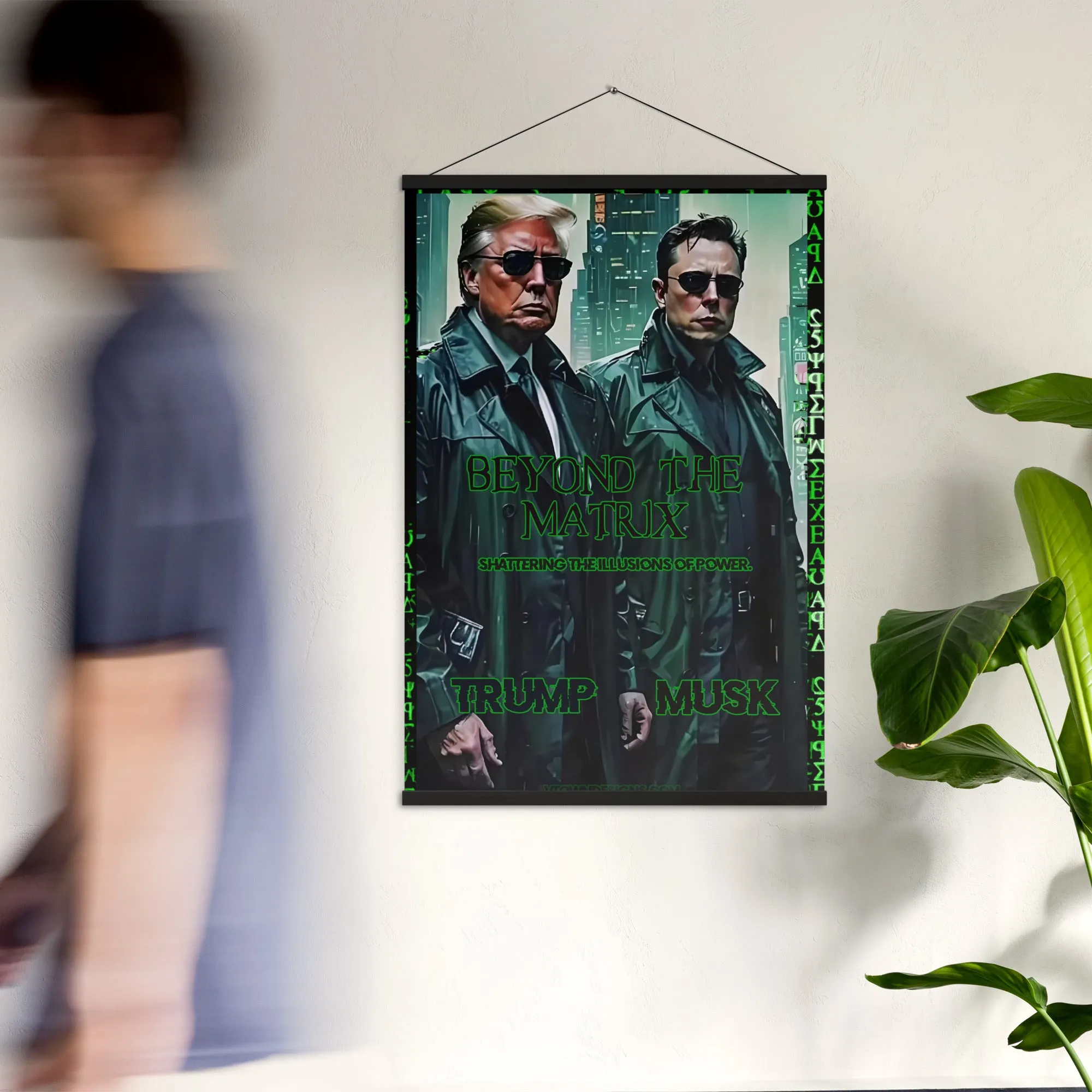 24x36 Beyond the Matrix Poster - Trump & Musk: Shatter Power Illusions