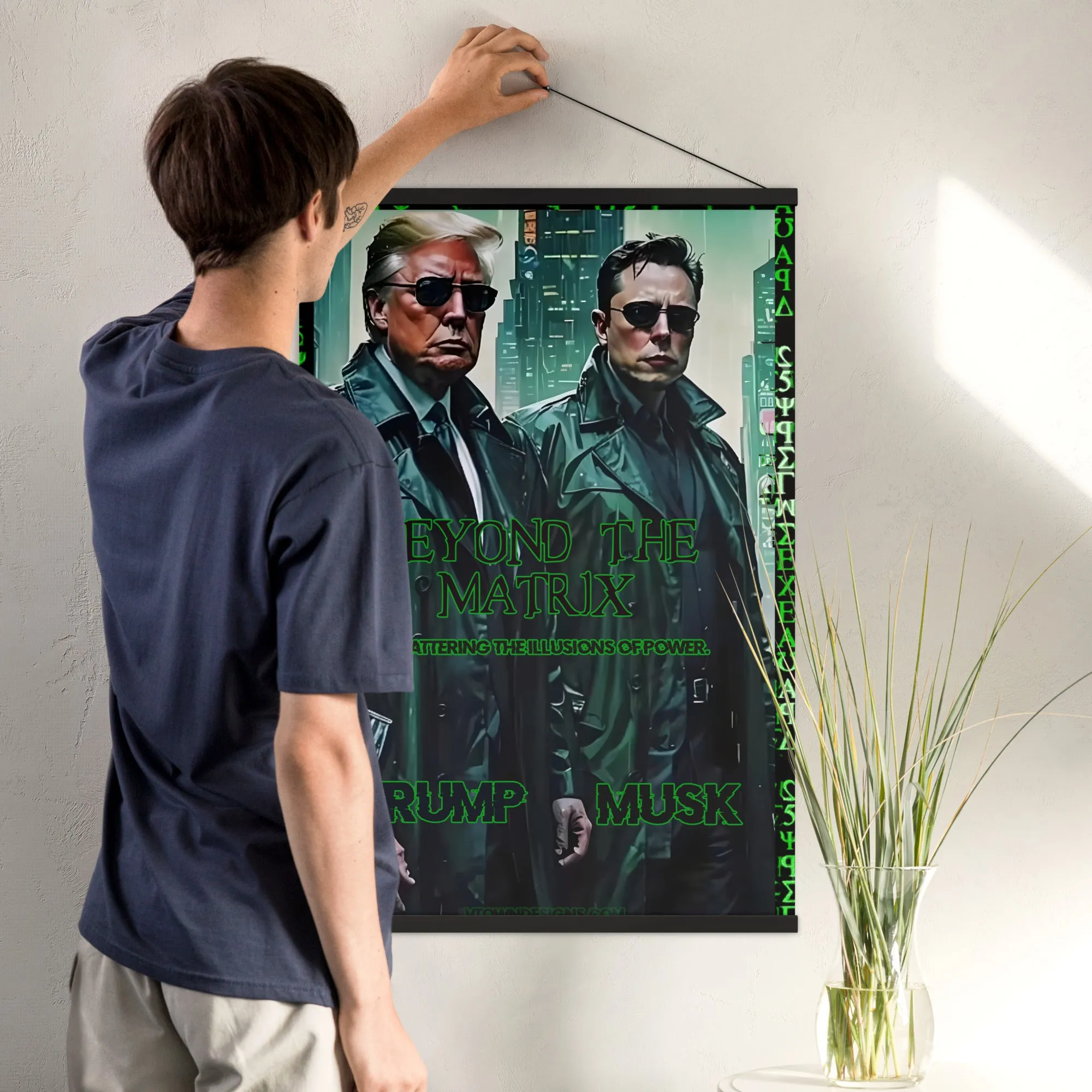 24x36 Beyond the Matrix Poster - Trump & Musk: Shatter Power Illusions