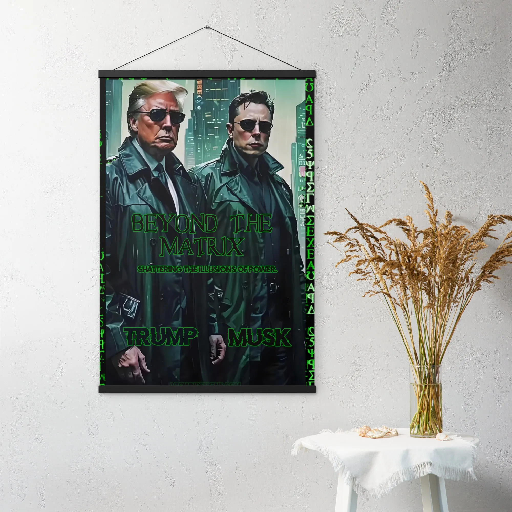24x36 Beyond the Matrix Poster - Trump & Musk: Shatter Power Illusions