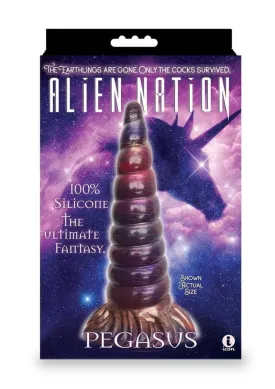 Alien Nation Pegasus Unicorn Horn Dildo - Shimmering Silicone Fantasy Pleasure