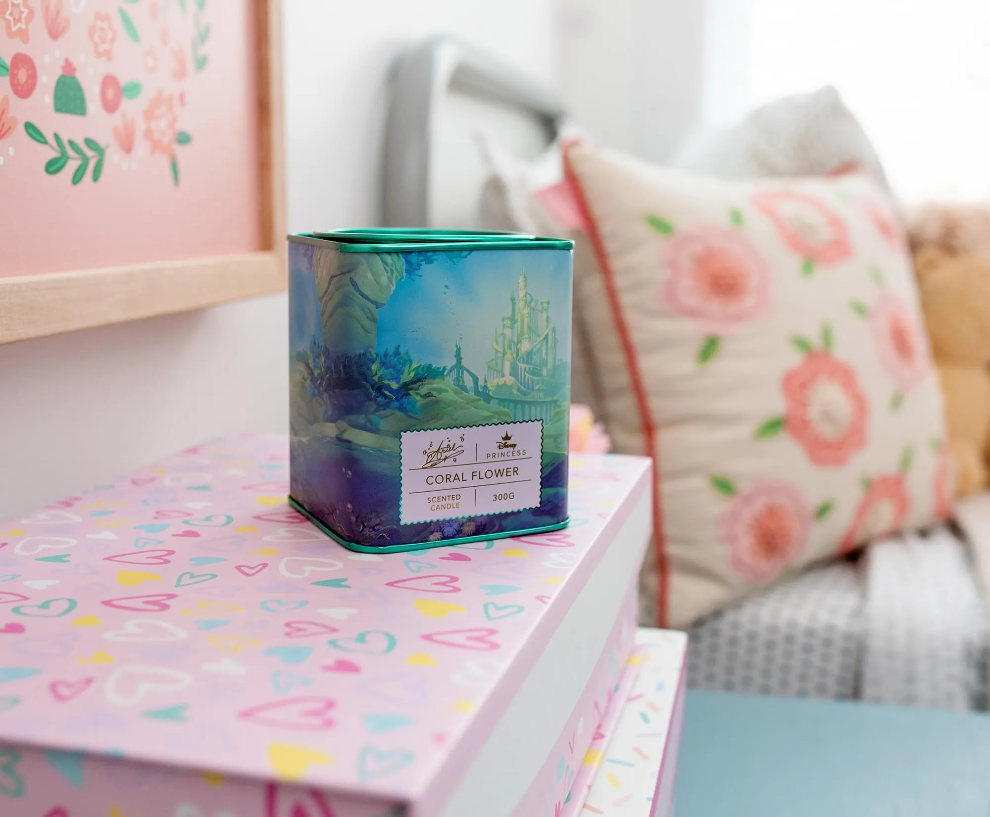Disney Princess Home Collection 11-Ounce Scented Tea Tin Candle | Ariel