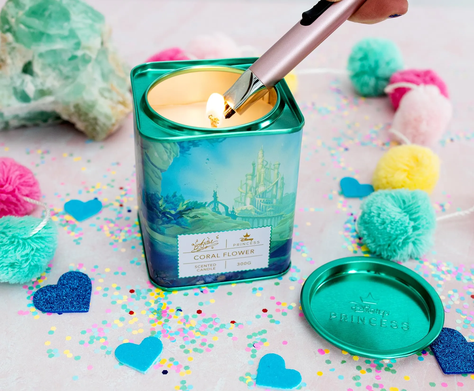 Disney Princess Home Collection 11-Ounce Scented Tea Tin Candle | Ariel