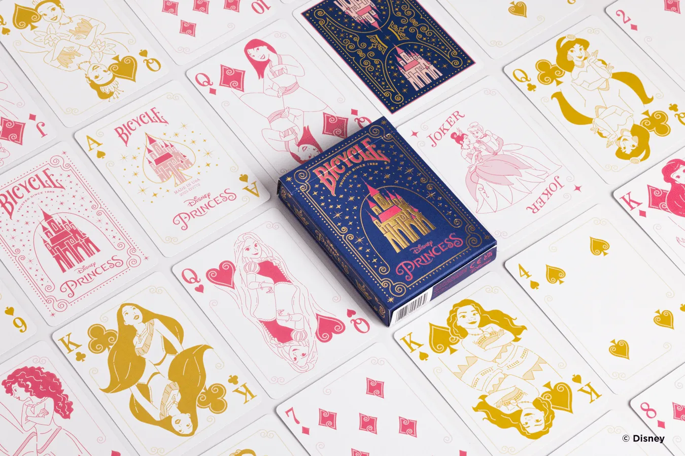 Disney Princess Inspired Navy Bicycle Playing Cards
