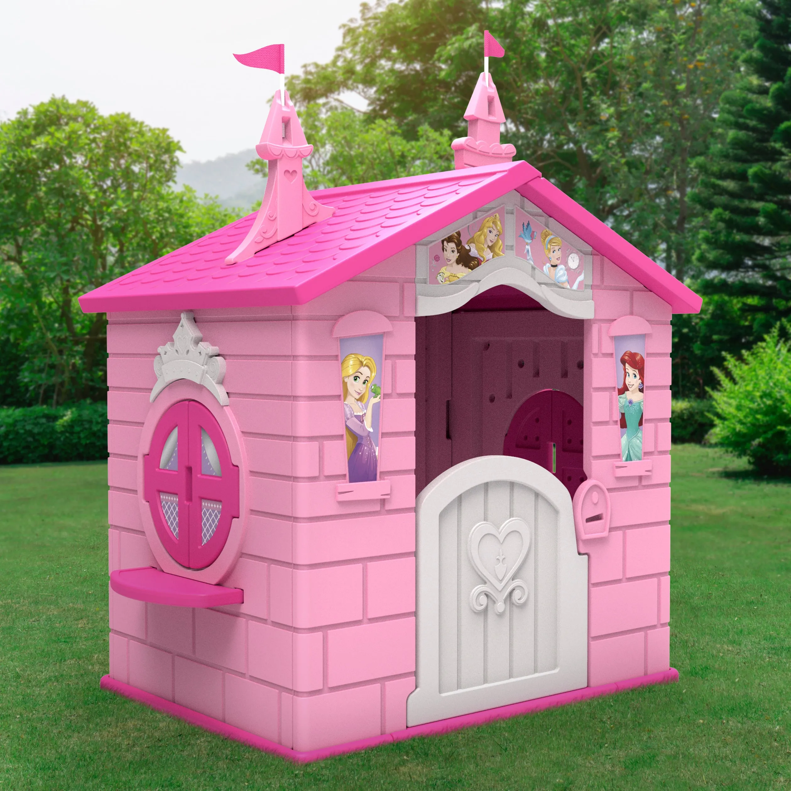 Disney Princess Plastic Indoor/Outdoor Playhouse with Easy Assembly by Delta Children