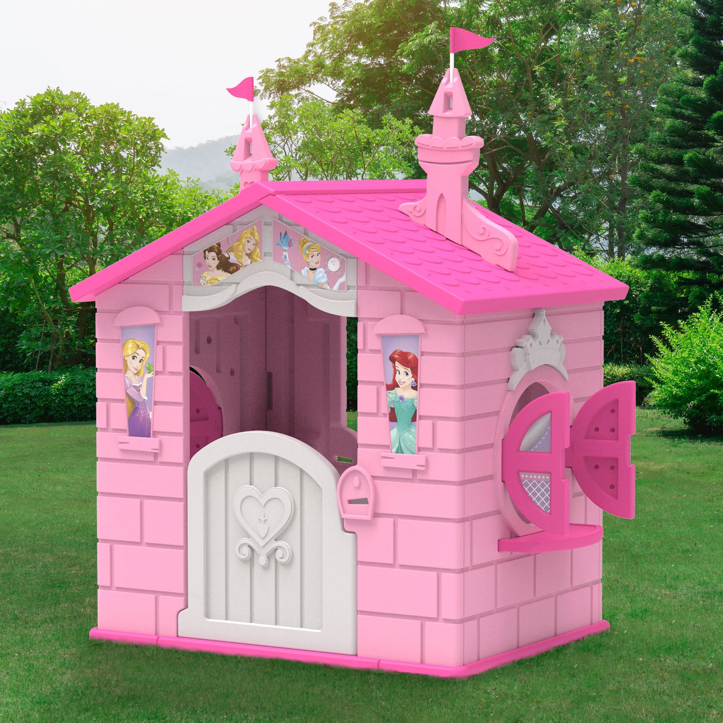 Disney Princess Plastic Indoor/Outdoor Playhouse with Easy Assembly by Delta Children