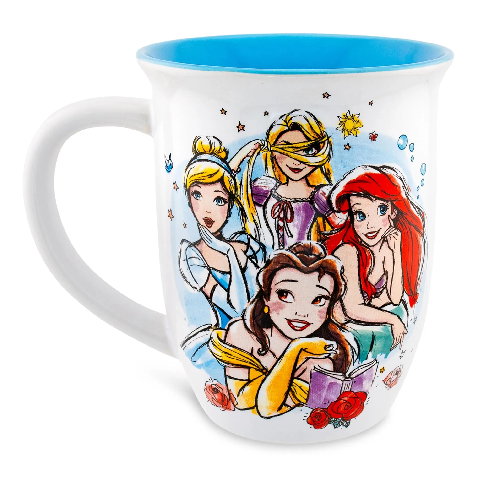 Disney Princess "I Woke Up Like This" Wide Rim Ceramic Mug | Holds 16 Ounces