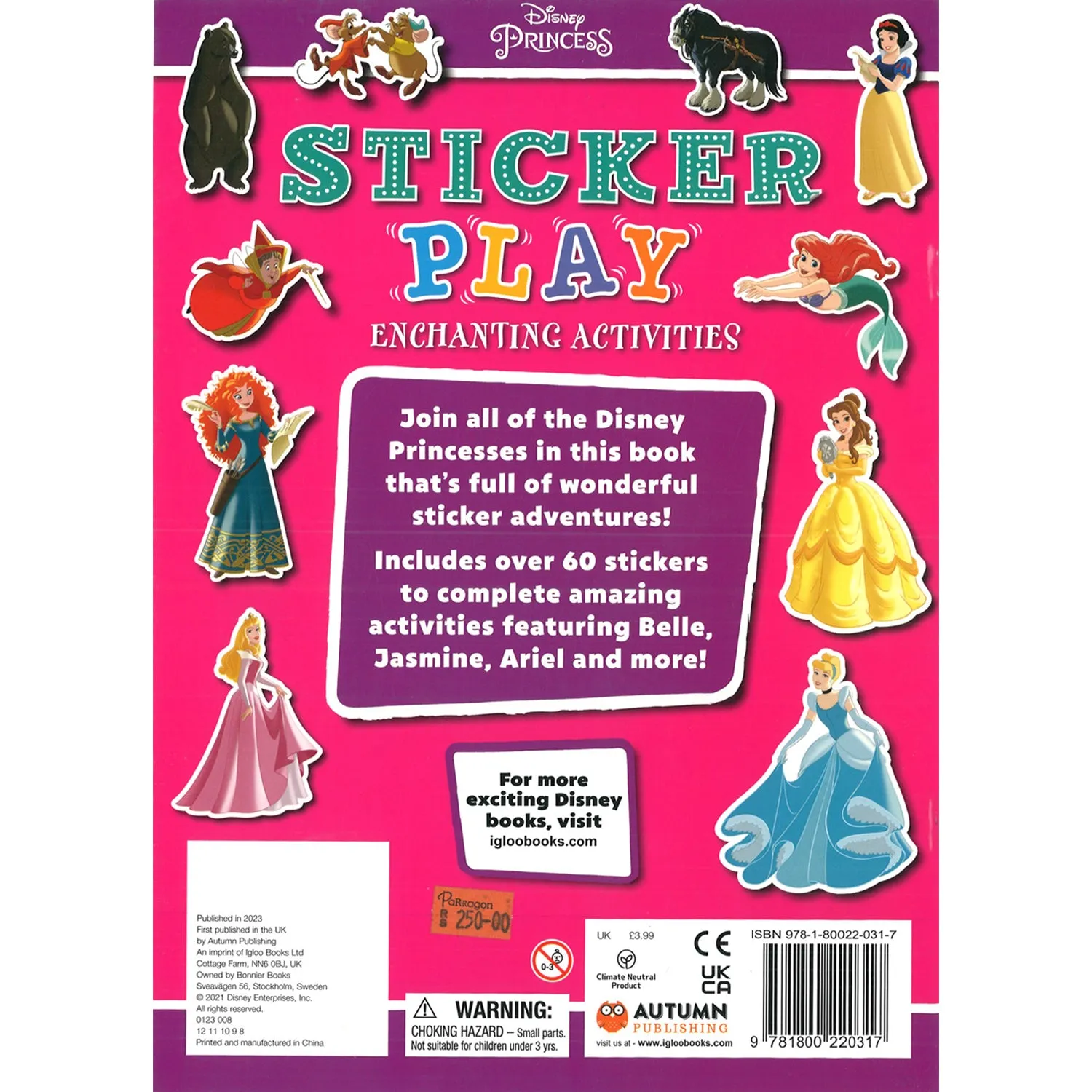Disney Princess: Sticker Play Enchanting Activities Walt Disney