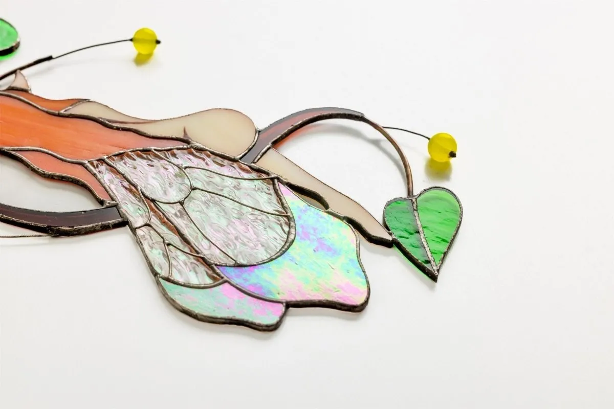 Elf Stained Glass - Suncatcher Hanging Decor 8.5x4.7 inch