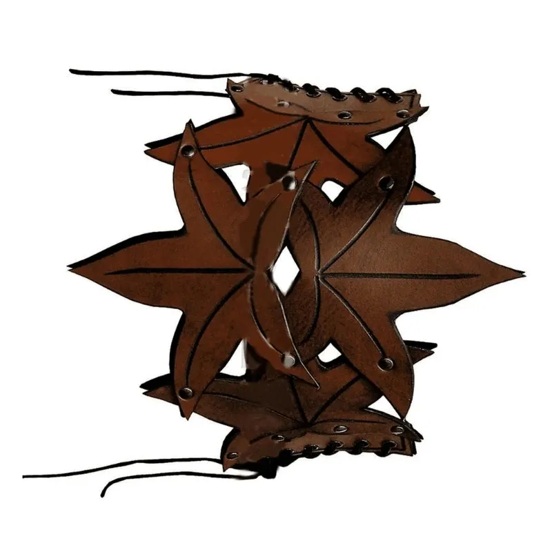 Elven Leaves Wide Waist Belt Medieval Cinch Belt with Adjustable Straps