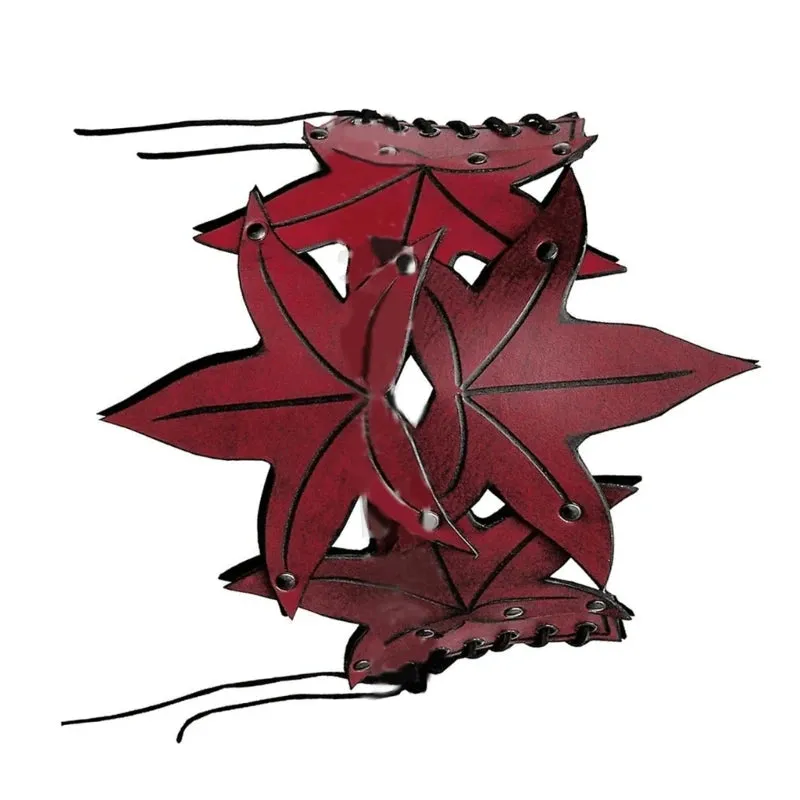 Elven Leaves Wide Waist Belt Medieval Cinch Belt with Adjustable Straps