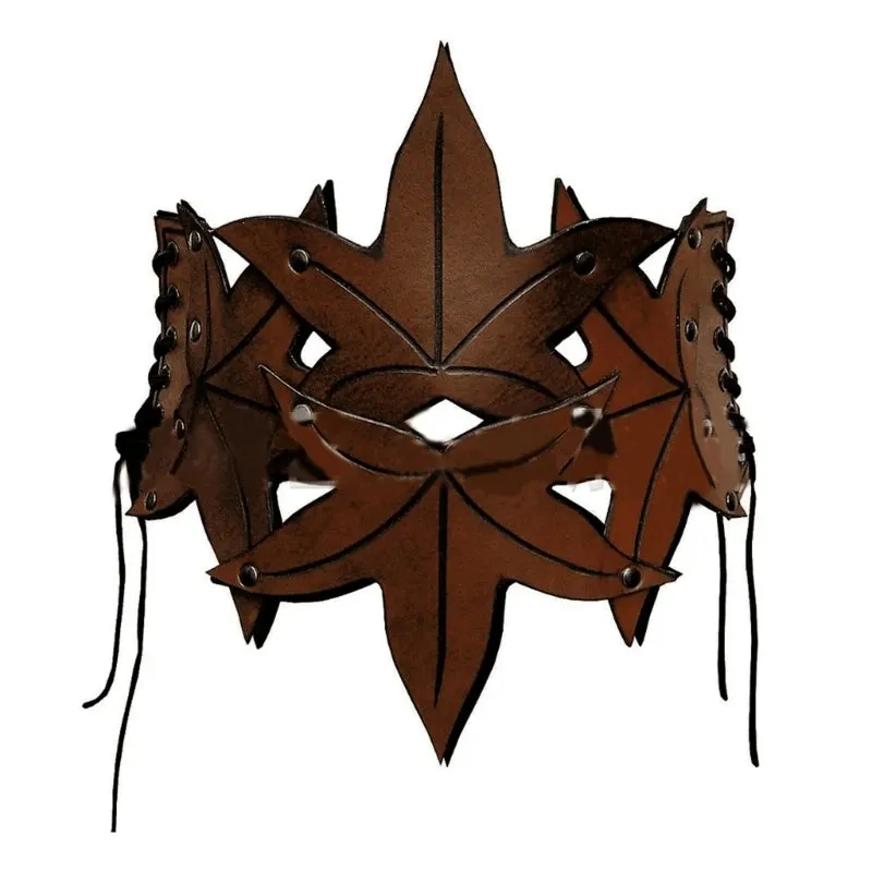 Elven Leaves Wide Waist Belt Medieval Cinch Belt with Adjustable Straps