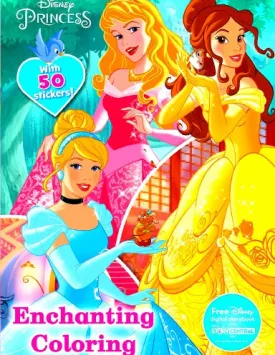 Enchanting Coloring (Disney Princess) (Giant Coloring Book with 50 Stickers)