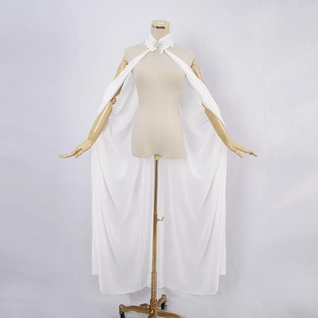 Fairy Elf Cape Elven Queen Princess Collared Cloak Medieval Cosplay Costume