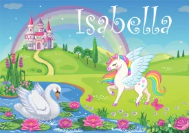 Kids Personalised Magical Unicorn Pegasus Decorative Placemat FDG26-22-24000