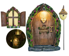 Light Up Fairy & Elf Door and Window for Trees or Wall