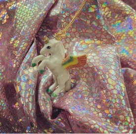 Magical unicorn rainbow pendant necklace by AndMary