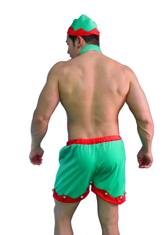 Man's Elf Costume, Sexy Holiday Wear for Men, Christmas Costume