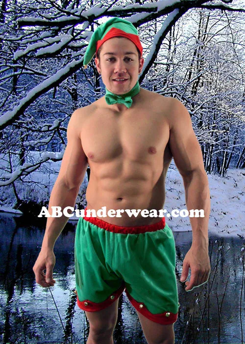 Man's Elf Costume, Sexy Holiday Wear for Men, Christmas Costume