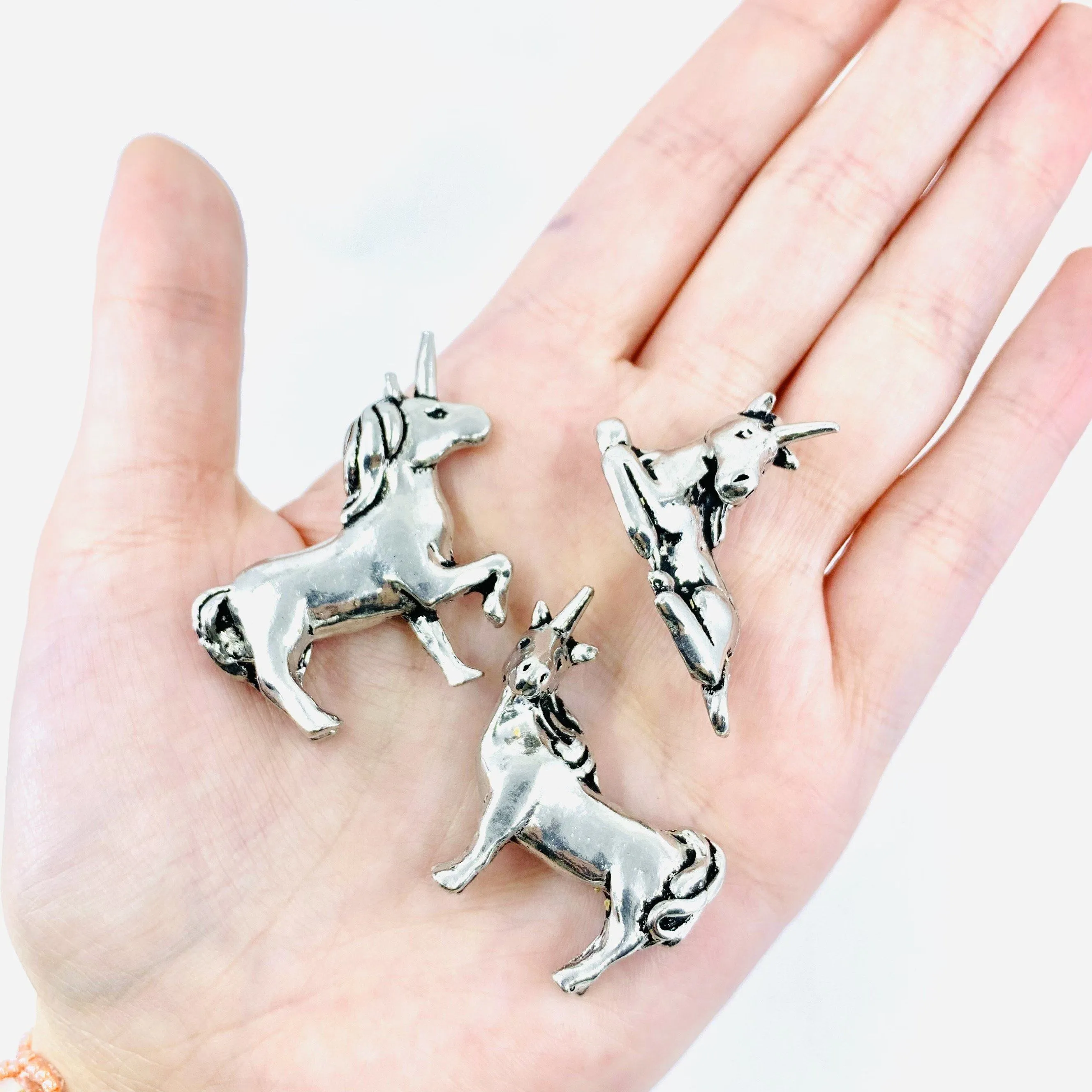 Miniature 3pc. Pewter Unicorn Set