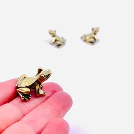Miniature Brass Figurine, Frog
