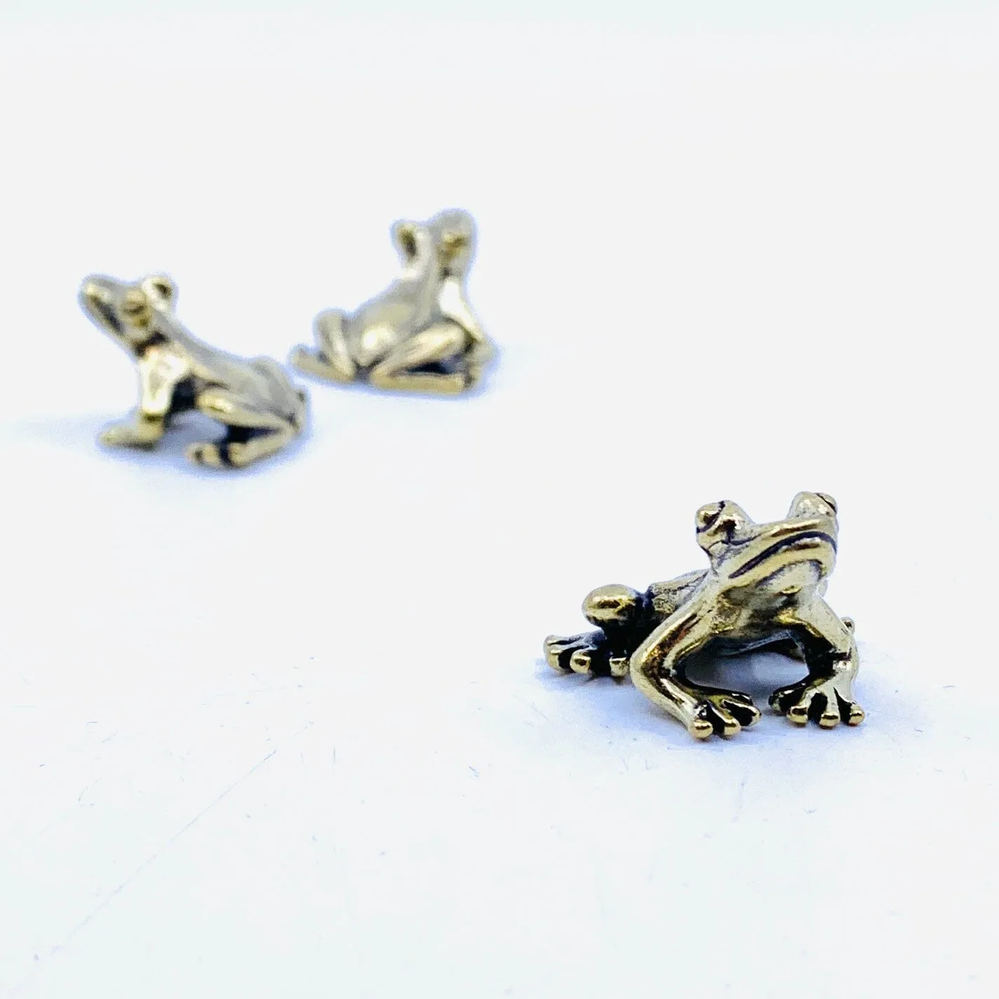 Miniature Brass Figurine, Frog