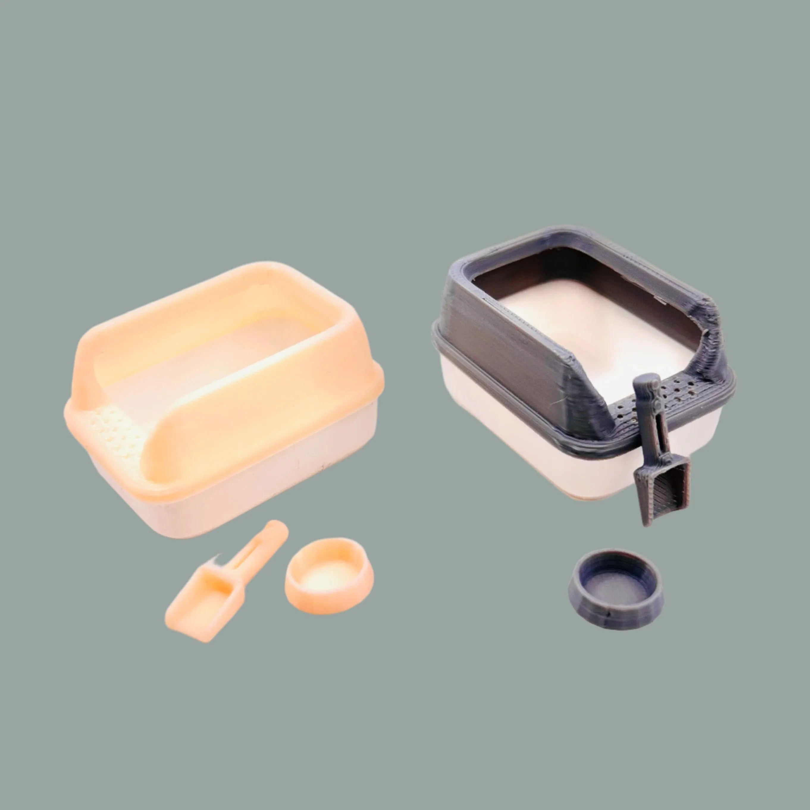 Miniature Cat Litter Box, Blush