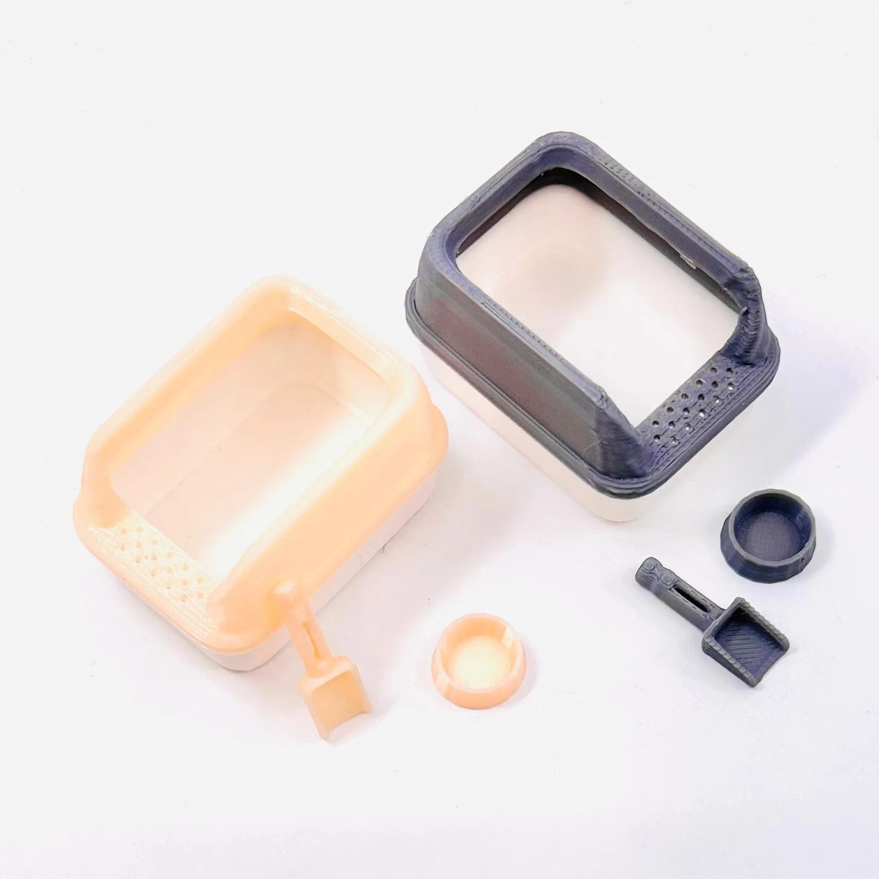 Miniature Cat Litter Box, Blush
