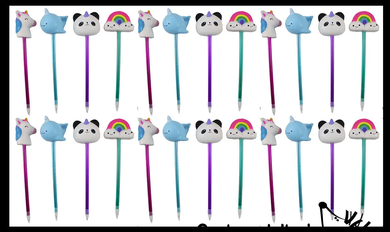 Slow Rise Horn Mystical Animals Unicorn/Panda/Narwhal/Rainbow Pen - Soft Scented Cute Pens - Office School