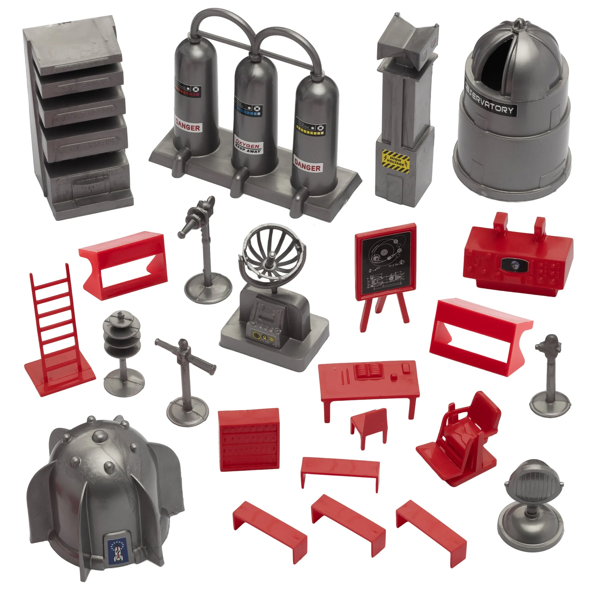Tim Mee Galaxy Laser Team Bucket - 80pc Sci-Fi Space Plastic Figure Mars Playset