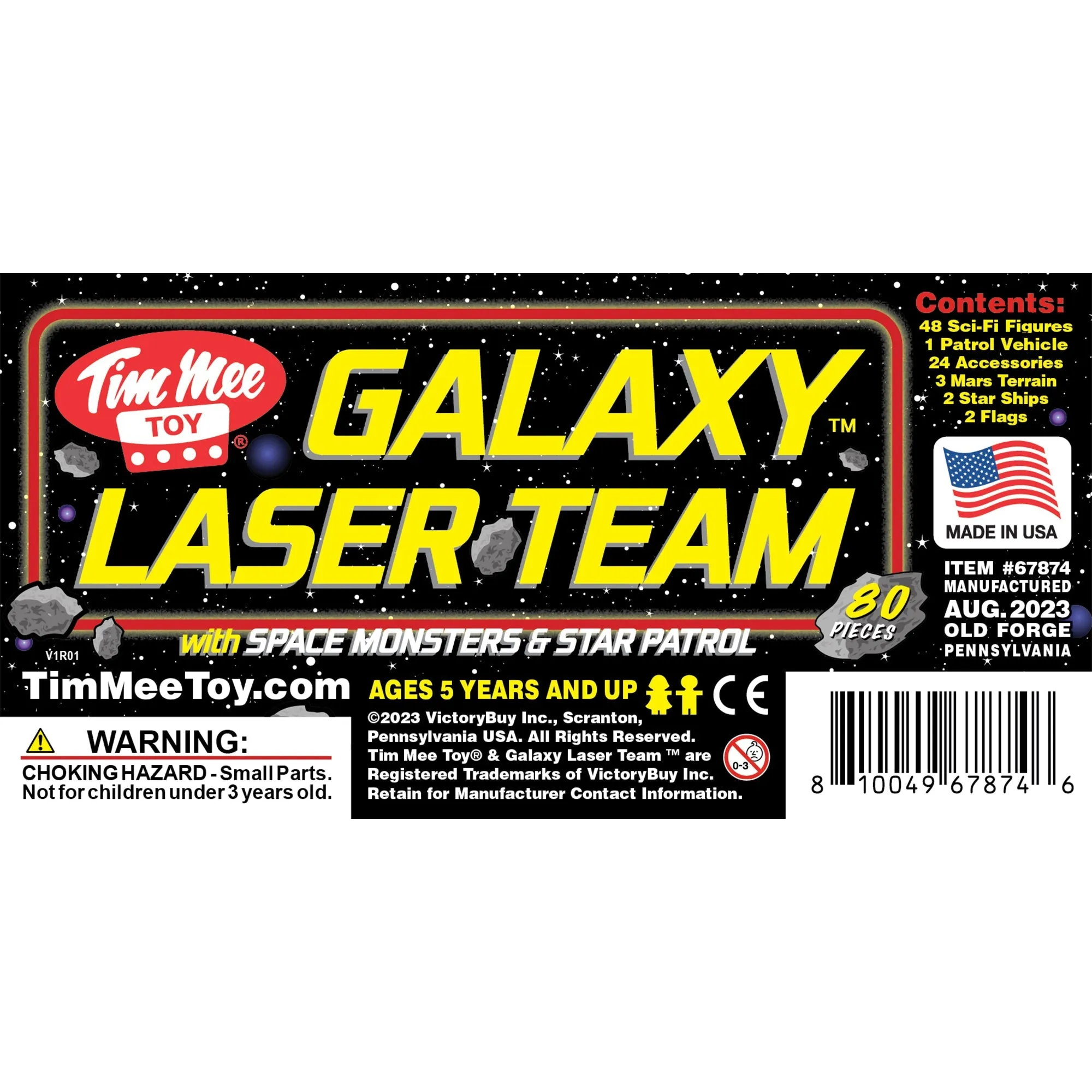 Tim Mee Galaxy Laser Team Bucket - 80pc Sci-Fi Space Plastic Figure Mars Playset