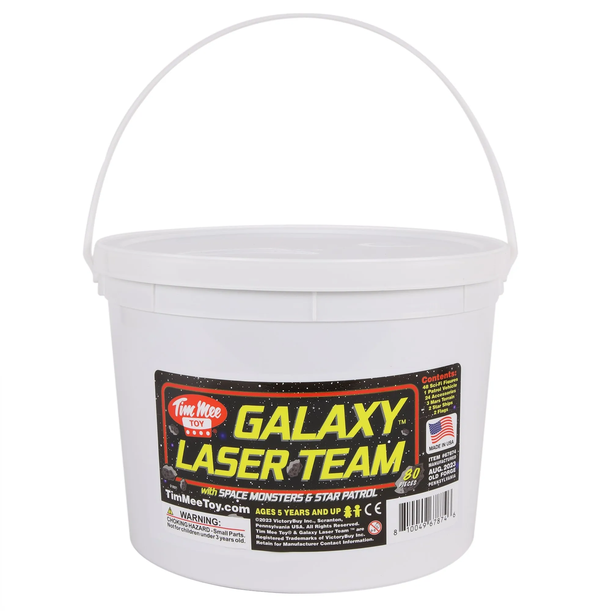 Tim Mee Galaxy Laser Team Bucket - 80pc Sci-Fi Space Plastic Figure Mars Playset