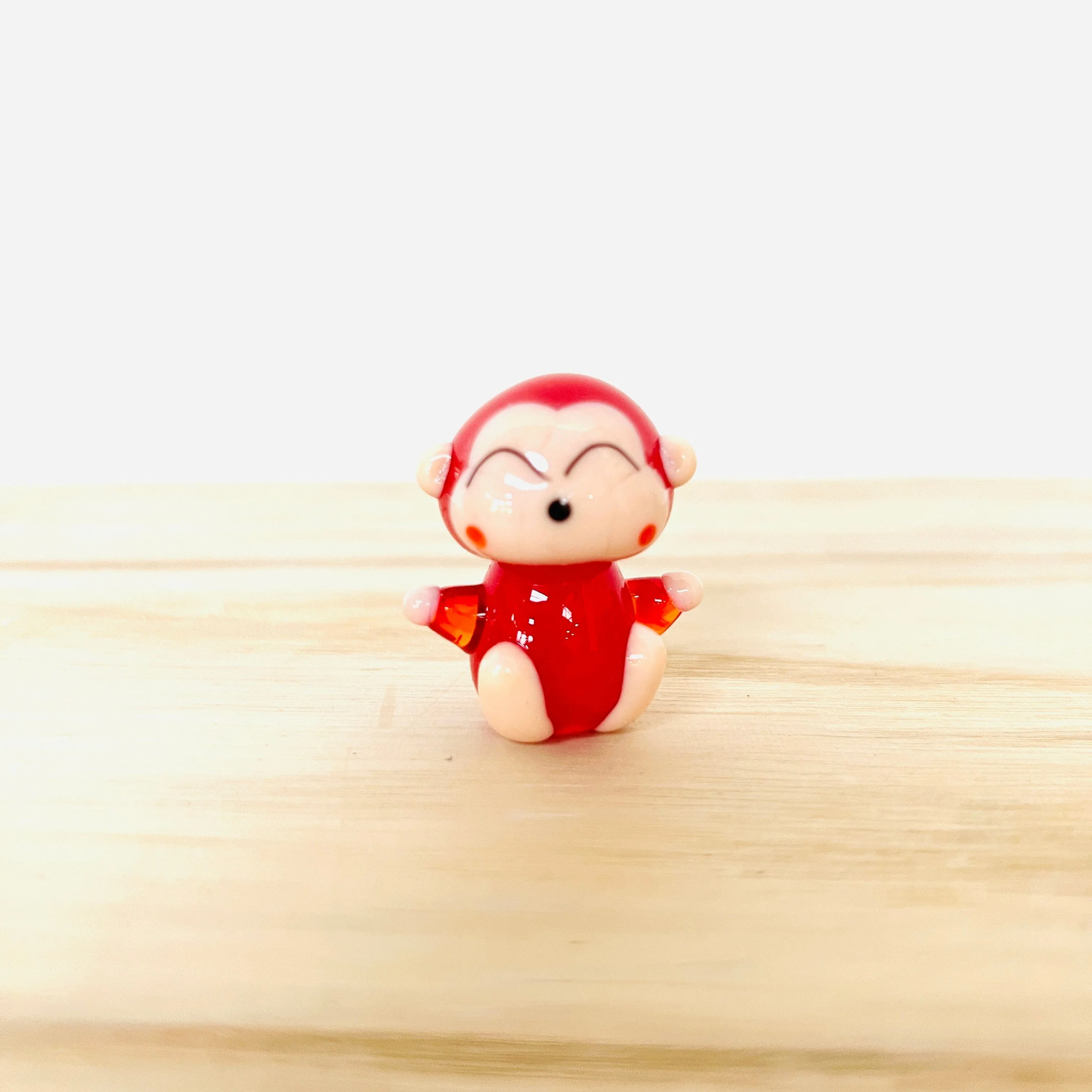Tiny Glass Monkey, Cherry 288
