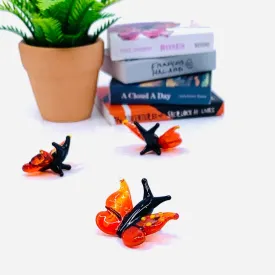 Tiny Glass Orange Butterfly 301